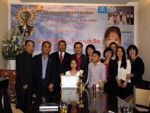 Gift presented to winner of German Youth U10 Individual Chess Championships